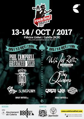 Calella Rock Fest 2017: Uli Jon Roth, The Quireboys, Phil Campbell...