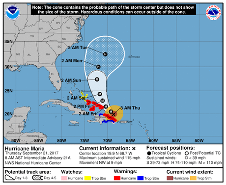 La guardia en alta; lo peor de huracán María está por venir.