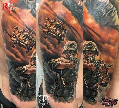 40 impresionantes tatuajes temáticos de guerra Parte 1