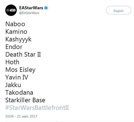 Confirmados oficialmente los mapas de Star Wars Battlefront 2 Confirmados oficialmente los mapas de Star Wars Battlefront 2