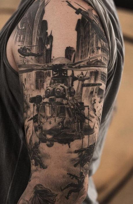 40 impresionantes tatuajes tematicos de guerra parte 2