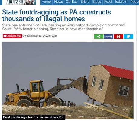 Miles de construcciones ilegales del ente palestino en Judea y Samaria.