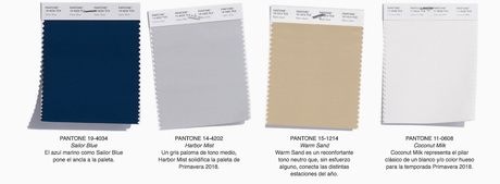 Estos son los colores PANTONE que serán tendencia en la primavera 2018