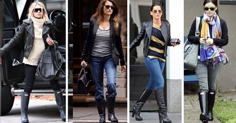 Botas de agua para la lluvia, combinar sin morir en el intento Botas de agua para la lluvia, combinar sin morir en el intento