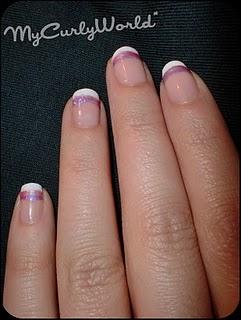 * Manicura Fantasy French, uñas cortas *