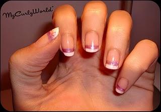 * Manicura Fantasy French, uñas cortas *