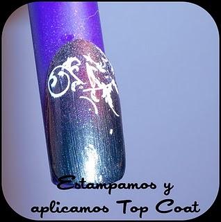 * Manicura en degradé Black Purple + paso a paso *