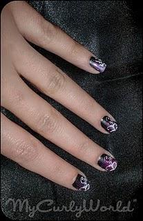 * Manicura en degradé Black Purple + paso a paso *