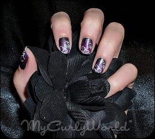 * Manicura en degradé Black Purple + paso a paso *