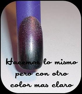 * Manicura en degradé Black Purple + paso a paso *