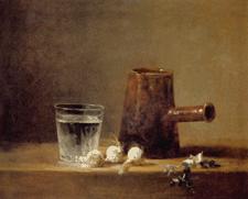 Glass of Water and Coffeepot Jean Simeon Chardin circa 1760 Oil on canvas from the Carnegie Museum of Art Pittsburgh