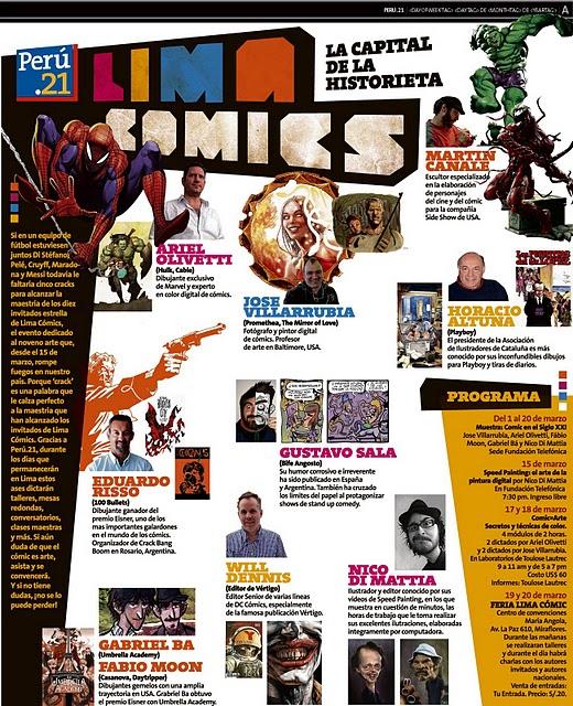 Infografía de Perú 21 sobre Lima Comics 2011