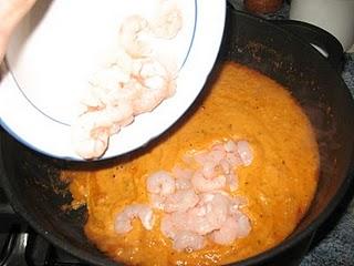 Saccottini de bacon y rúcula con salsa de calabacín y gambas Saccottini de bacon y rúcula con salsa de calabacín y gambas