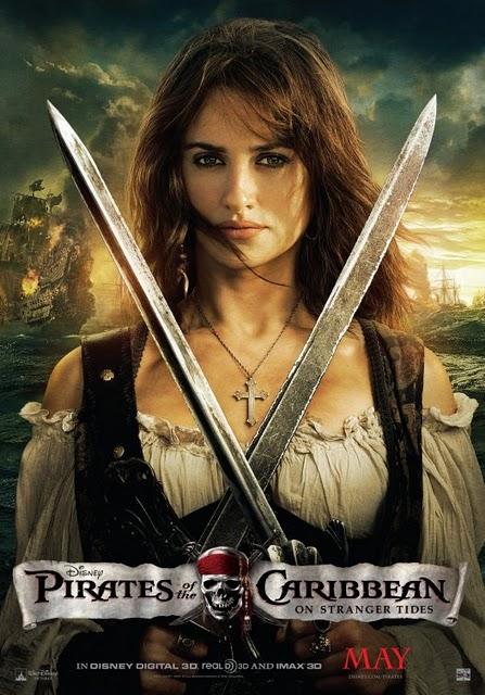 Pósters individuales de Penélope Cruz y Johnny Depp en 'Pirates of the Caribbean: On Stranger Tides'