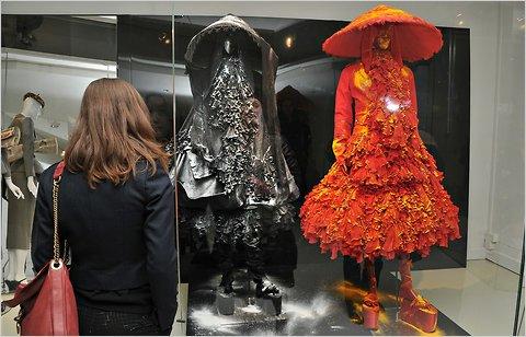Christian Dior dresses designed by John Galliano at the Musée des Arts Décoratifs in Paris.