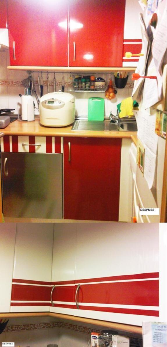 Las puertas forradas con vinilo de María Las puertas forradas con vinilo de María