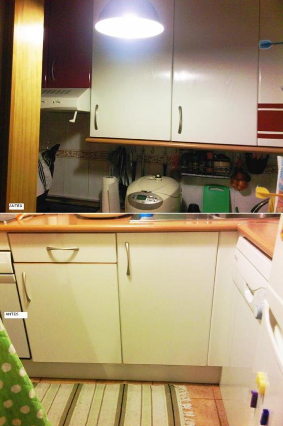 Las puertas forradas con vinilo de María Las puertas forradas con vinilo de María