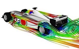 Aires de Formula 1 flujod e aire en un monoplaza aerodinámica