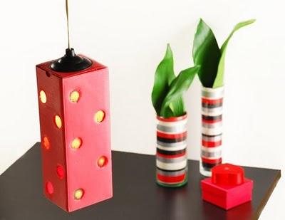DECO-RECICLA: HACER UNA LÁMPARA CON UNA CAJA DECO-RECICLA: HACER UNA LÁMPARA CON UNA CAJA
