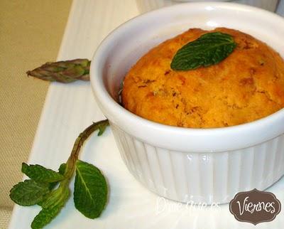 Muffins de Romesco con queso de cabra y finas hierbas Muffins de Romesco con queso de cabra y finas hierbas