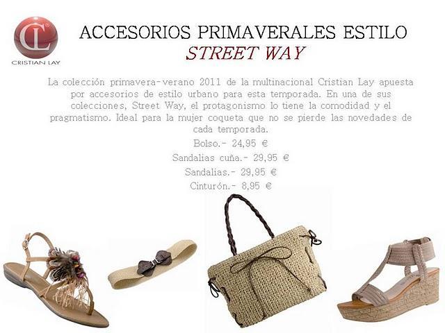 STREET WAY  BY CRISTIAN LAY,  UNA ESTUPENDA COLECCIÓN DE ACCESORIOS P-V 2011