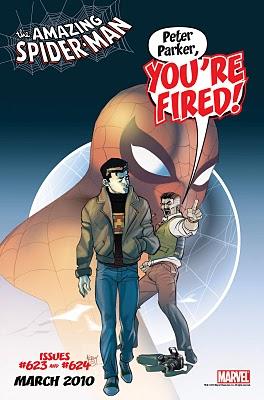 Ni los super héroes se salvan del desempleo: Spiderman es despedido en el comic Ni los super héroes se salvan del desempleo: Spiderman es despedido en el comic
