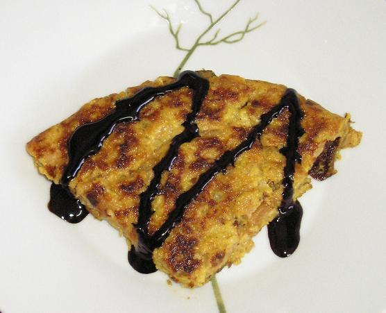 Tortilla de coliflor a la crema de Módena ( sin huevo ) Tortilla de coliflor a la crema de Módena ( sin huevo )