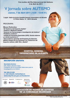 V JORNADA SOBRE AUTISMO EN ALICANTE V JORNADA SOBRE AUTISMO EN ALICANTE