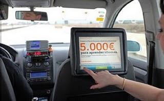 Publicidad interactiva en el interior de los taxis - Bankinter