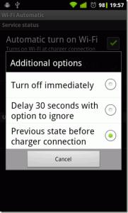 Wifi automatic para Android – activa el Wifi cuando conectas/desconectas el cargador