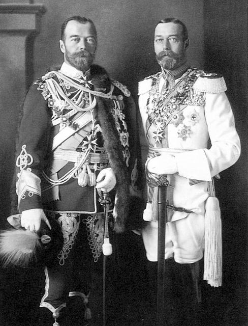 El zar y el rey de Inglaterra primos idénticos