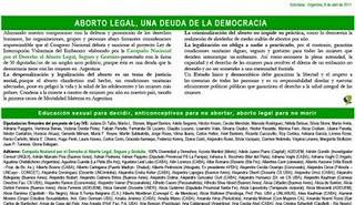 Aborto Legal; una deuda de la democracia Aborto Legal; una deuda de la democracia