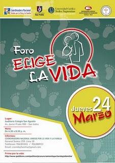 CANDIDATOS POR LA VIDA Y LA FAMILIA- FORO 24 MARZO