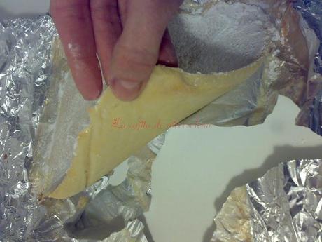 Brazo de gitano de chocolate con relleno de castañas Brazo de gitano de chocolate con relleno de castañas