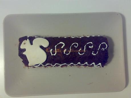 Brazo de gitano de chocolate con relleno de castañas Brazo de gitano de chocolate con relleno de castañas