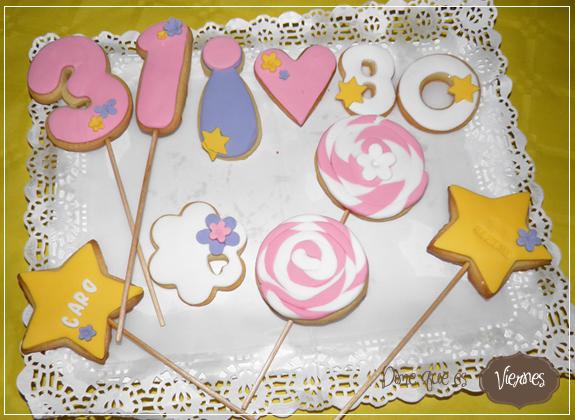 Galletas Caracol para la fiesta de los 80's Galletas Caracol para la fiesta de los 80's