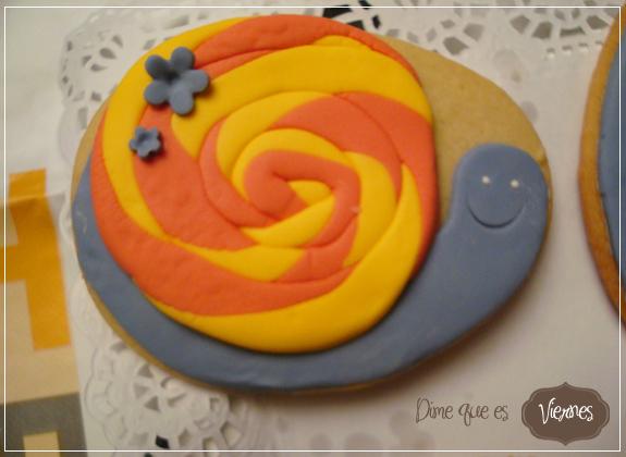 Galletas Caracol para la fiesta de los 80's Galletas Caracol para la fiesta de los 80's