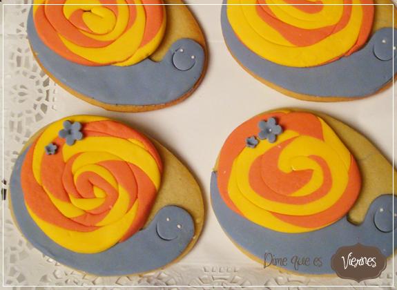Galletas Caracol para la fiesta de los 80's Galletas Caracol para la fiesta de los 80's