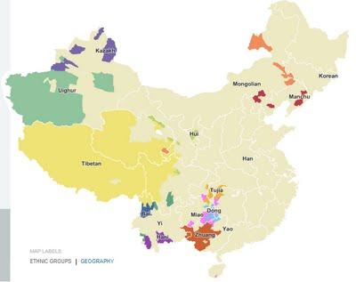 Las minorías étnicas y las fronteras de China