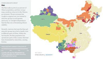 Las minorías étnicas y las fronteras de China