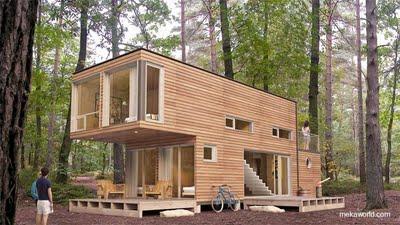 Perspectiva de la casa modular moderna prefabricada