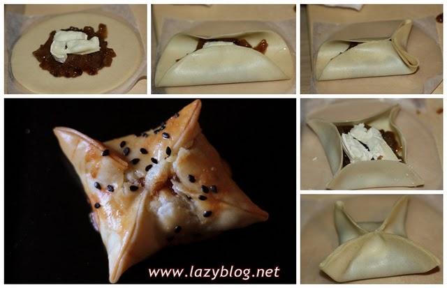 Empanadillas de cebolla caramelizada y queso de cabra Empanadillas de cebolla caramelizada y queso de cabra