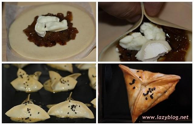 Empanadillas de cebolla caramelizada y queso de cabra Empanadillas de cebolla caramelizada y queso de cabra