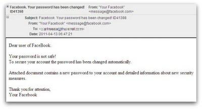 Cuidado si recibes un supuesto email de Facebook con tus nuevas contraseñas Cuidado si recibes un supuesto email de Facebook con tus nuevas contraseñas