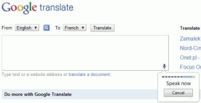 Google Translate traduce directamente desde tu voz, en Google Chrome Google Translate traduce directamente desde tu voz, en Google Chrome