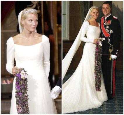 Vestido de novia de Mette Marit de Noruega