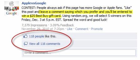 applevgoogle6 10 lecciones para comunicar en Fanpages