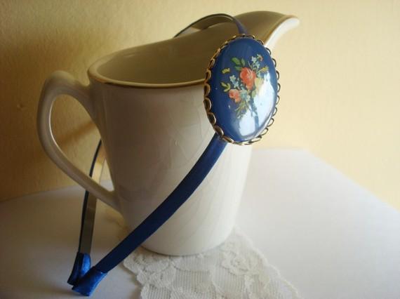 DIADEMA FLORAL AZUL NAVY DIADEMA FLORAL AZUL NAVY