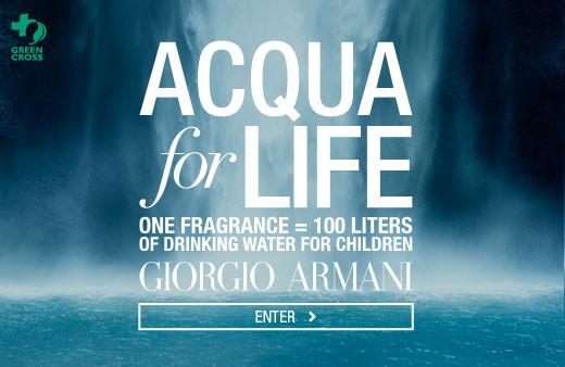 ACQUA FOR LIFE: El movimiento solidario de Giorgio Armani.