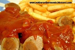 Tarta de frutas y Currywurst originales